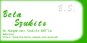 bela szukits business card